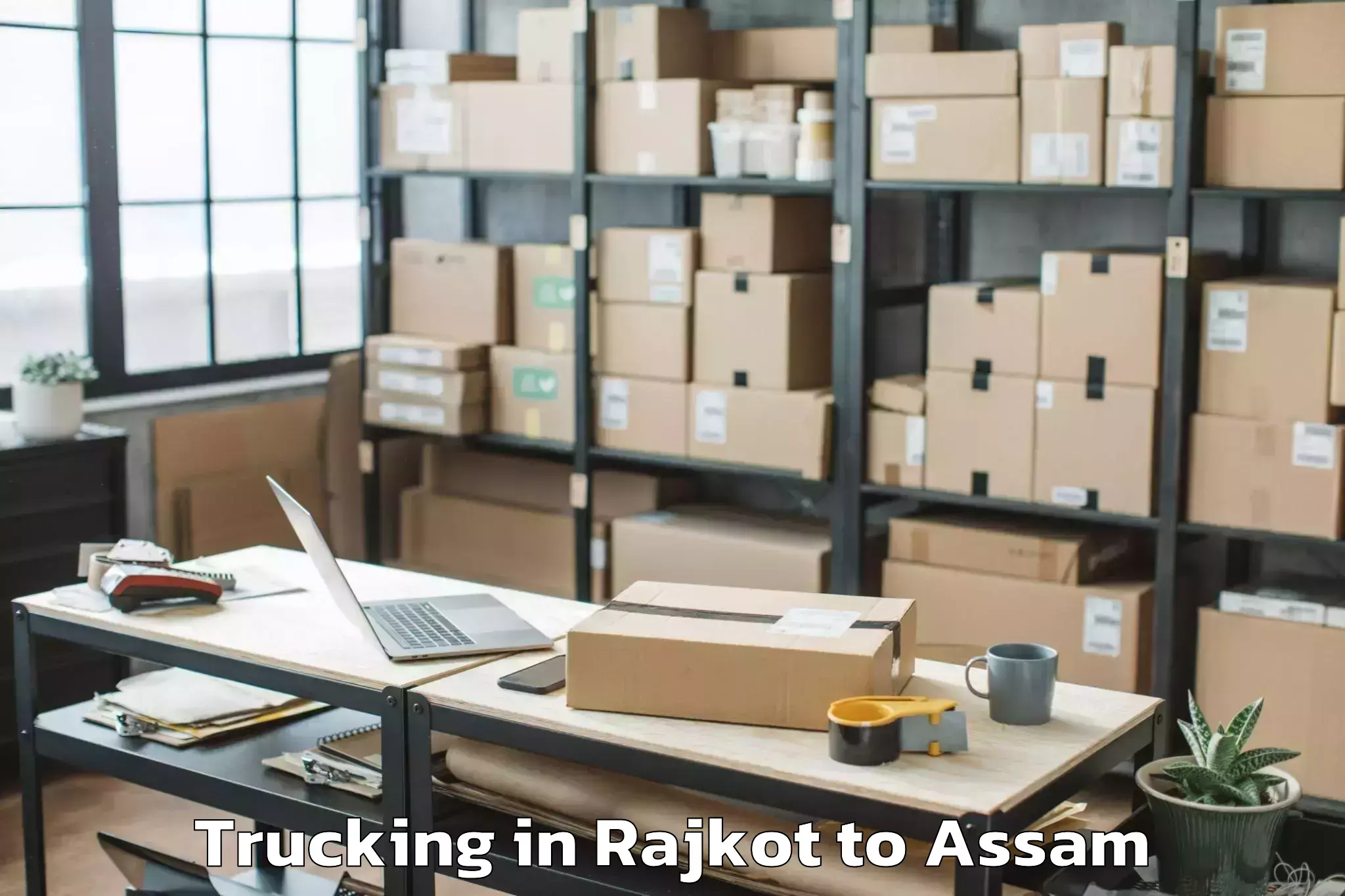 Professional Rajkot to Mayong Trucking